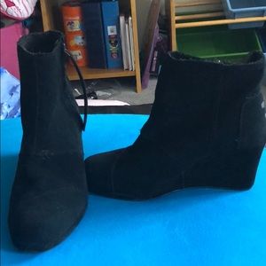 Adorable black TOMS booties